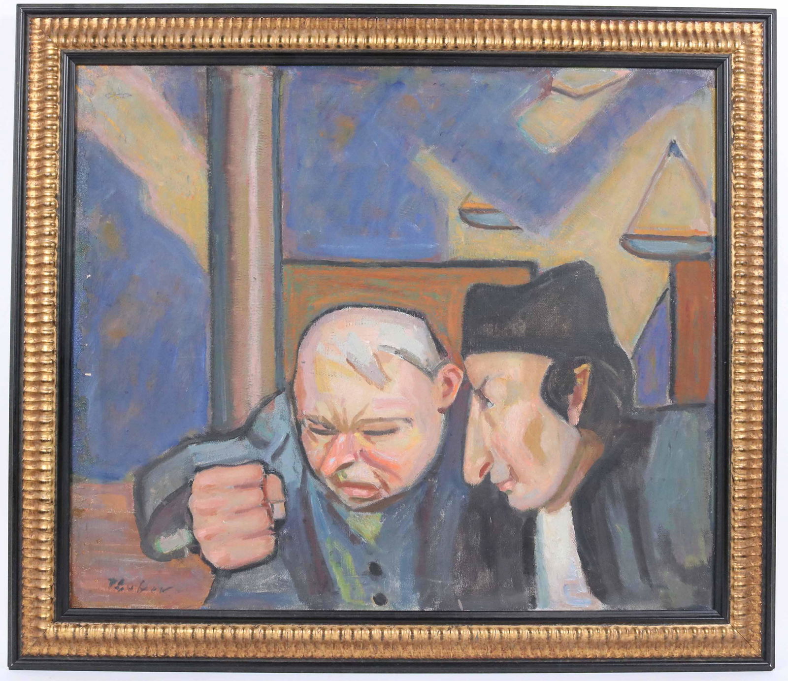 Oil on Canvas, Two Men (1 of 6)
