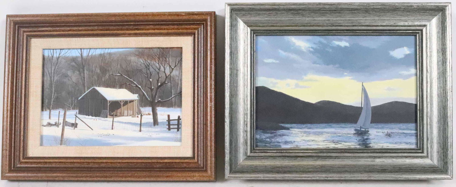 Two Acrylics on Masonite, Arthur A Henderson (1 of 10)