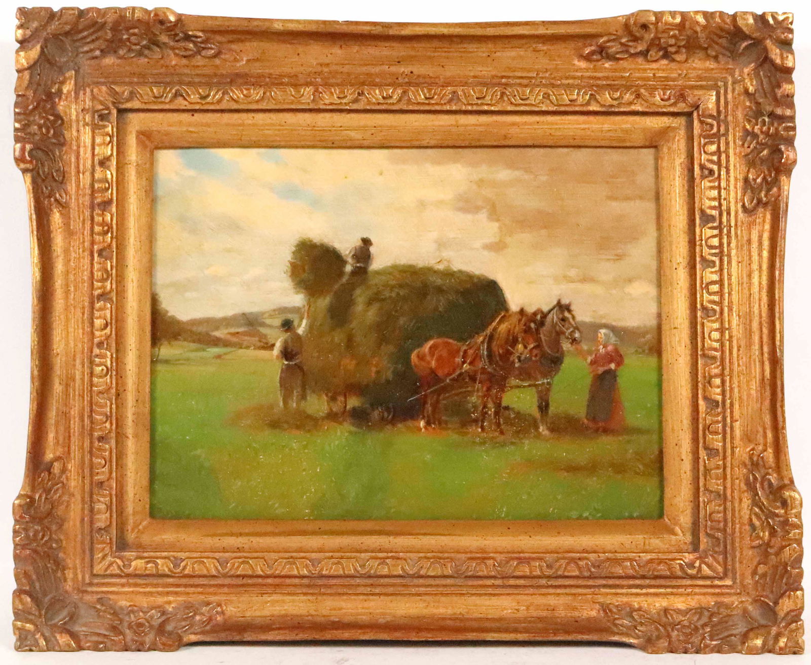 Hermann Reisz, Oil on Masonite, Haywagon (1 of 8)