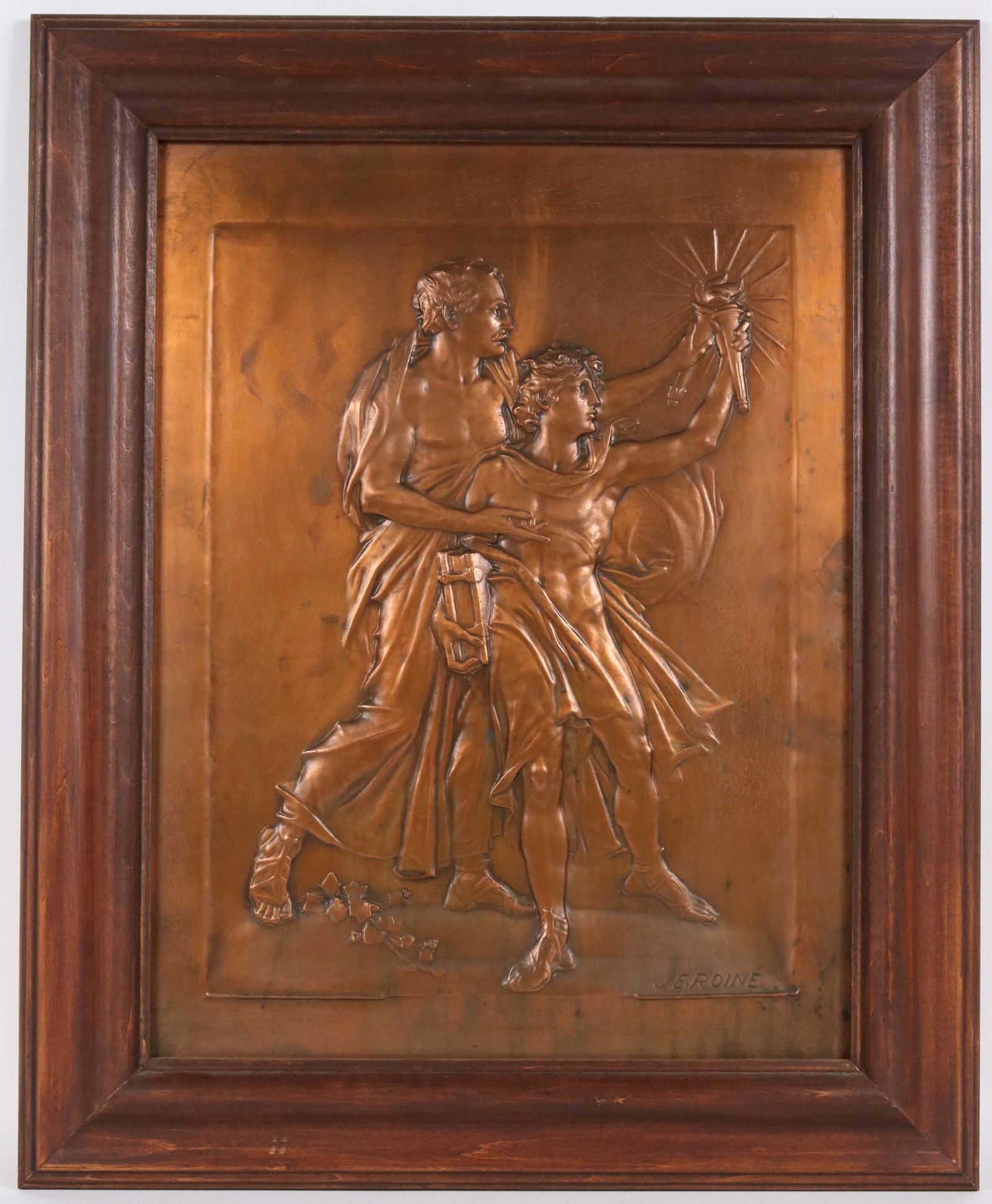 Jules Roine, Copper Plaque, Algernon Sullivan (1 of 4)