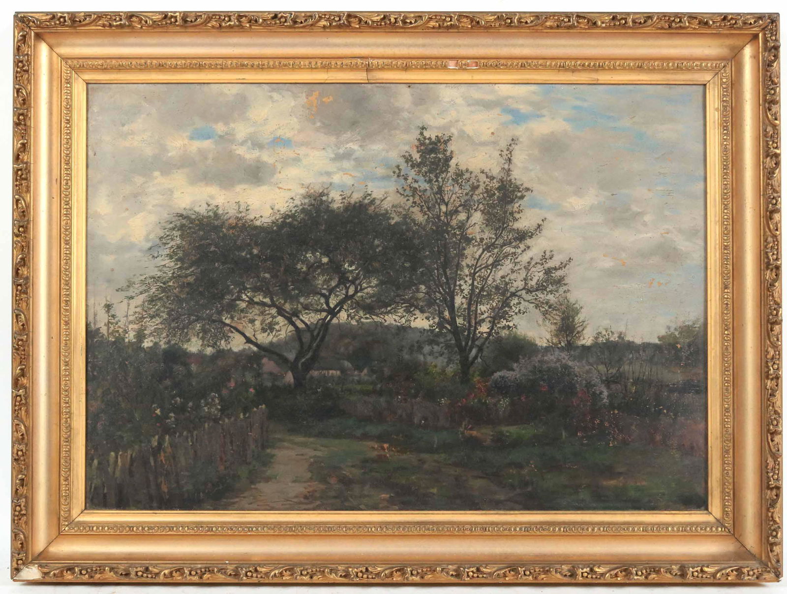 Oil on Canvas of Landscape with Two Trees (1 of 6)