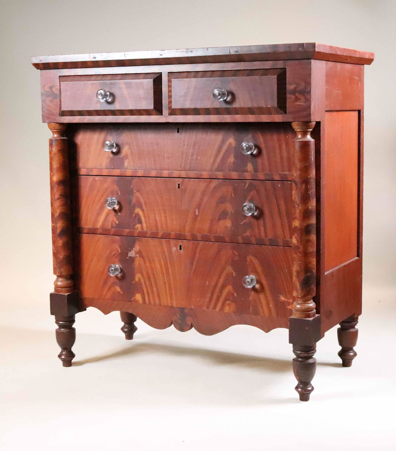 Grain-Painted Cherrywood Chest of Drawers (1 of 14)