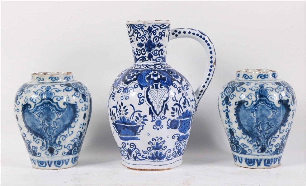 Three Pieces of Tin-Glazed Earthenware (1 of 11)