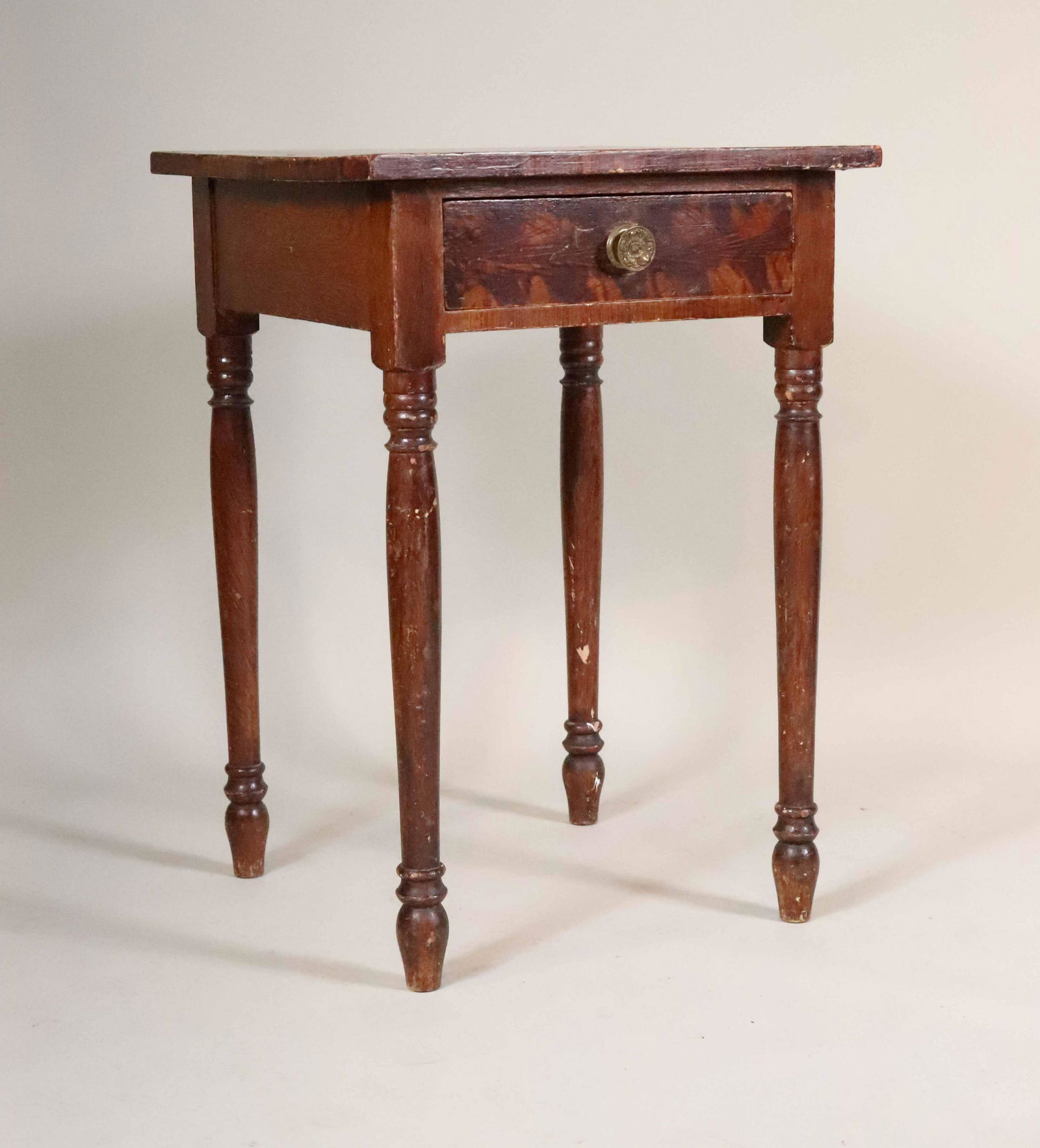 Mahogany Grain-Painted Maple Work Table (1 of 7)