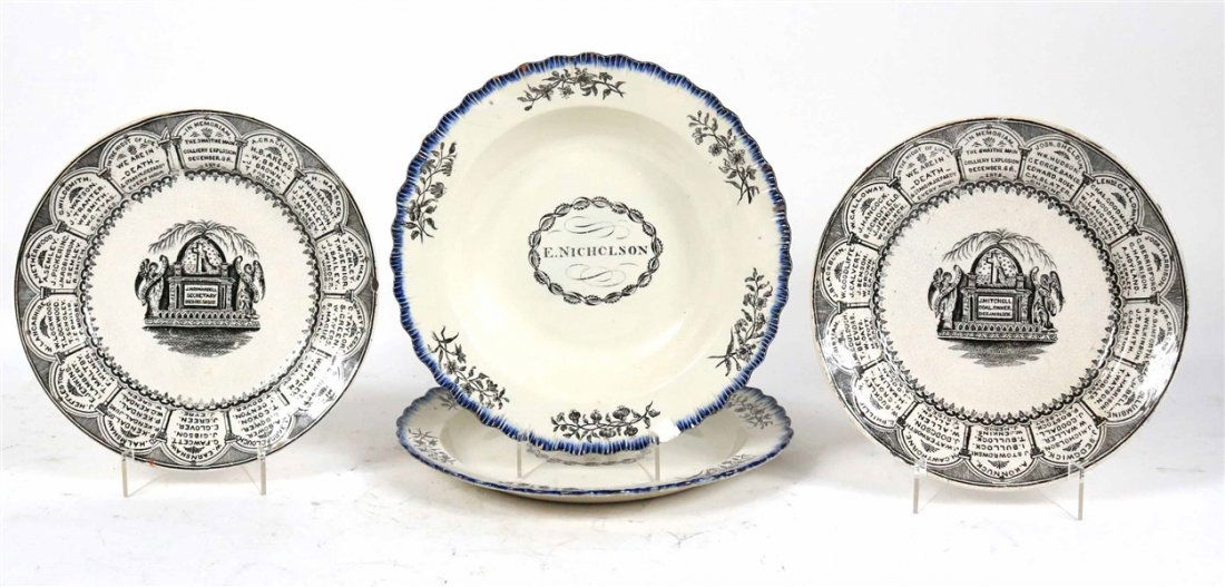 Two Transfer-Decorated Memorial Plates (1 of 5)