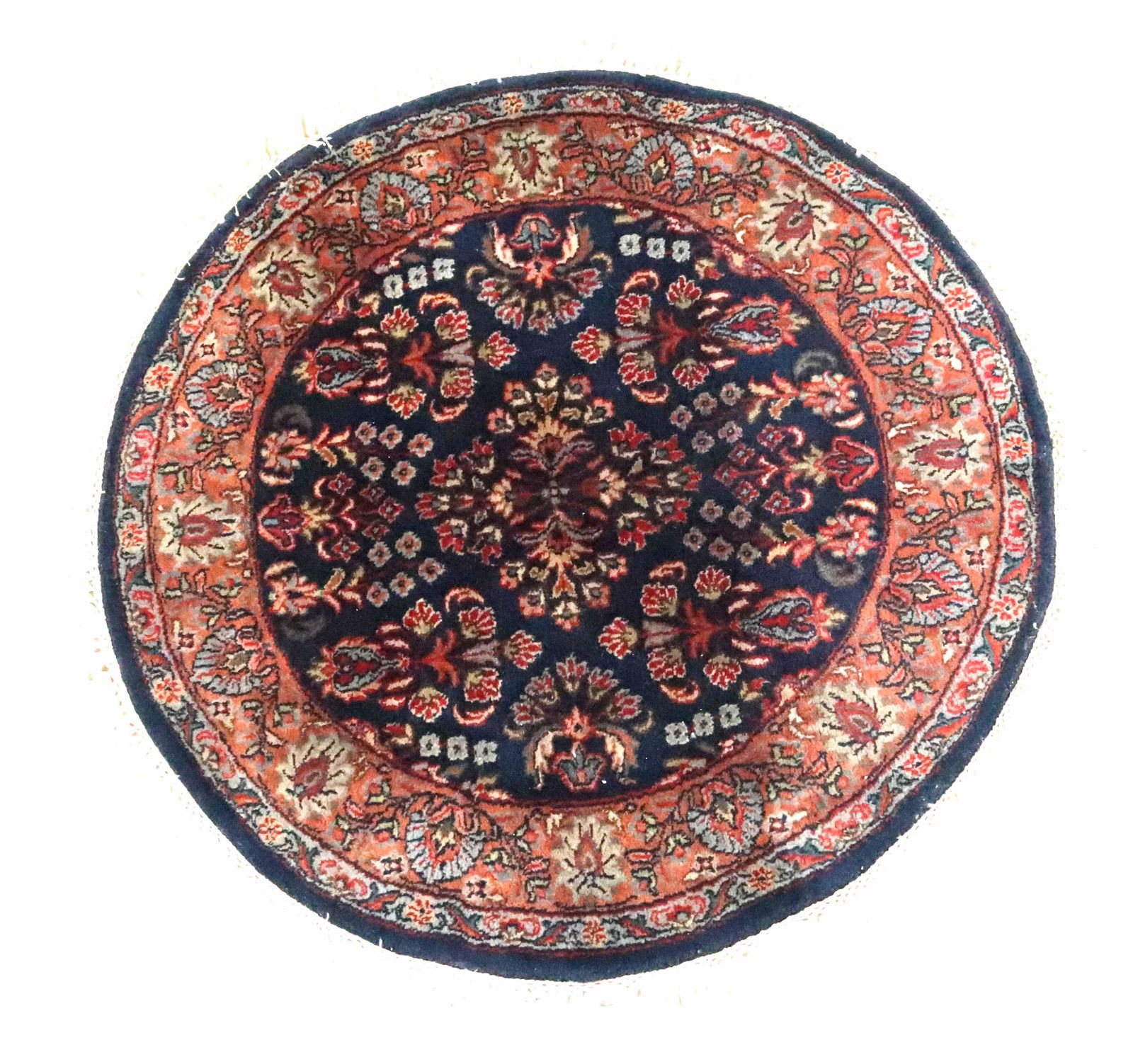 Indo-Sarouk Round Rug (1 of 7)