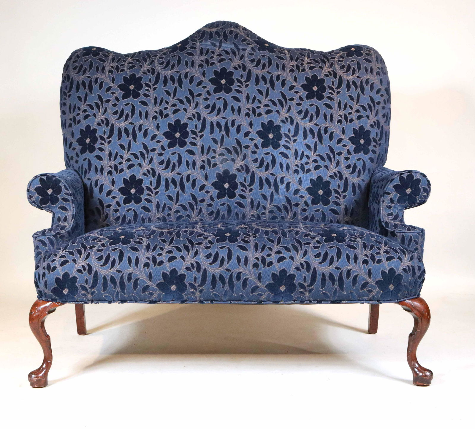 Chippendale Style Mahogany Upholstered Settee (1 of 7)