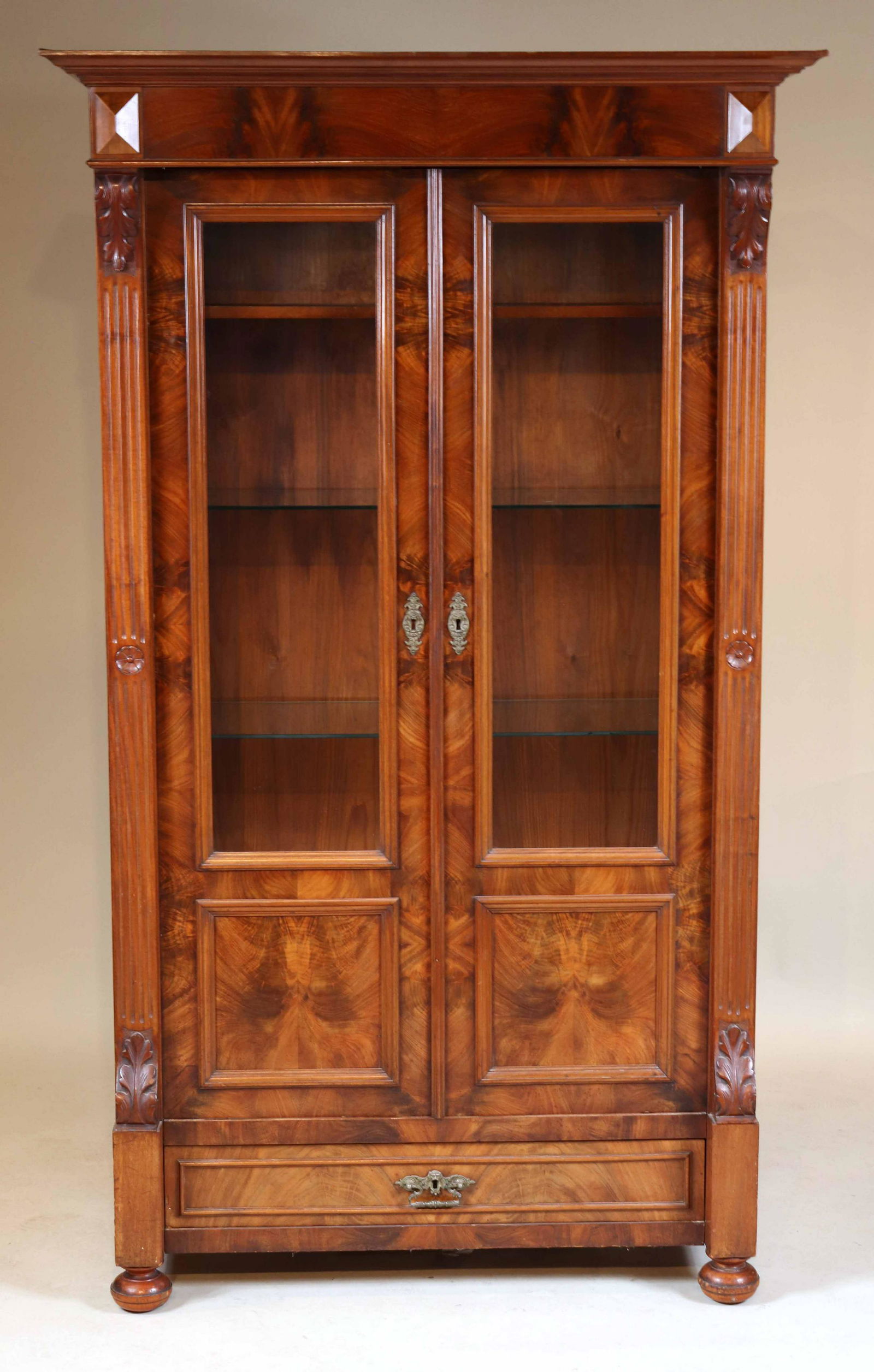 Victorian Mahogany Bookcase Cabinet (1 of 8)
