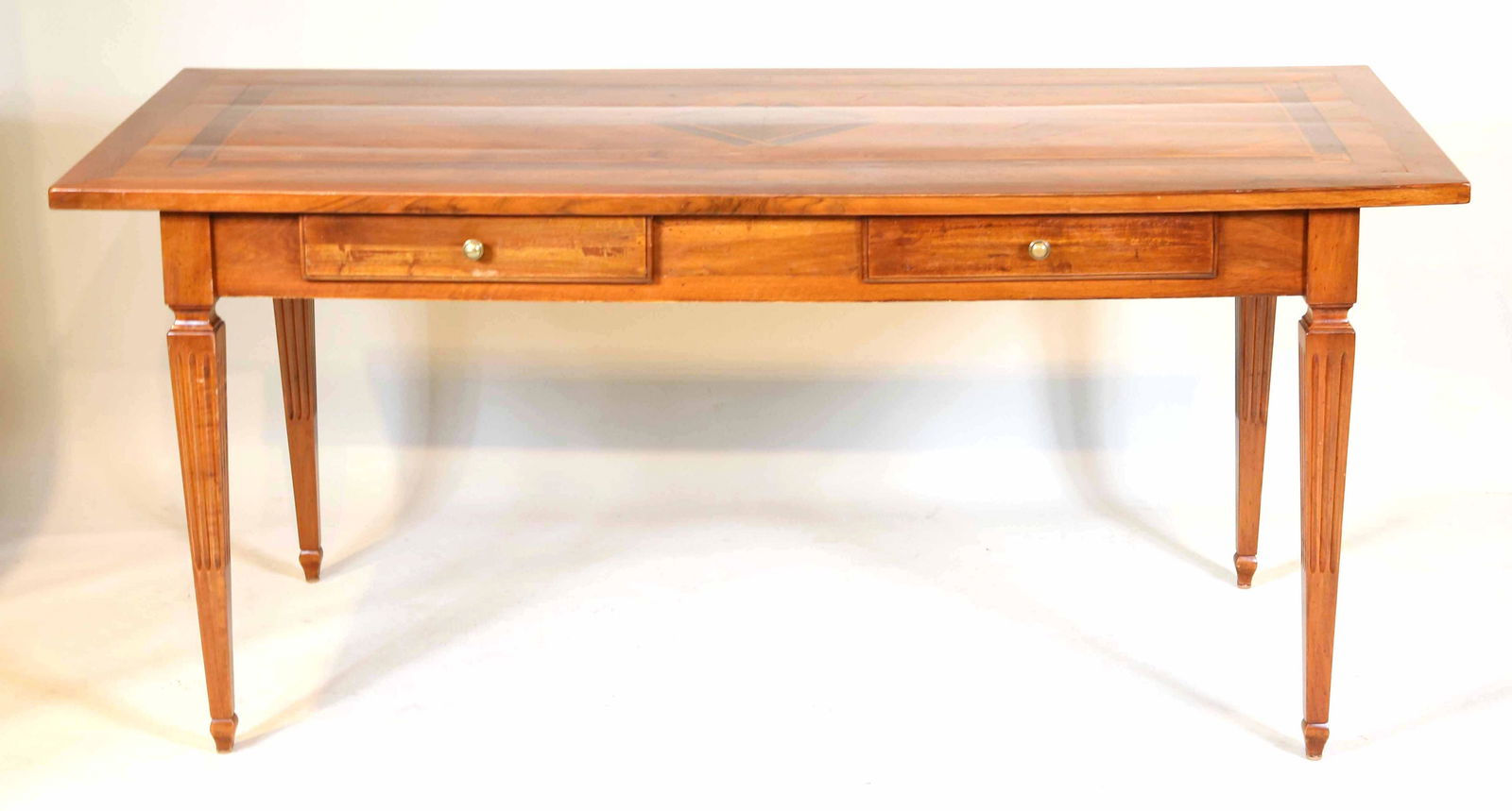 Neoclassical Style Walnut Writing Desk (1 of 9)
