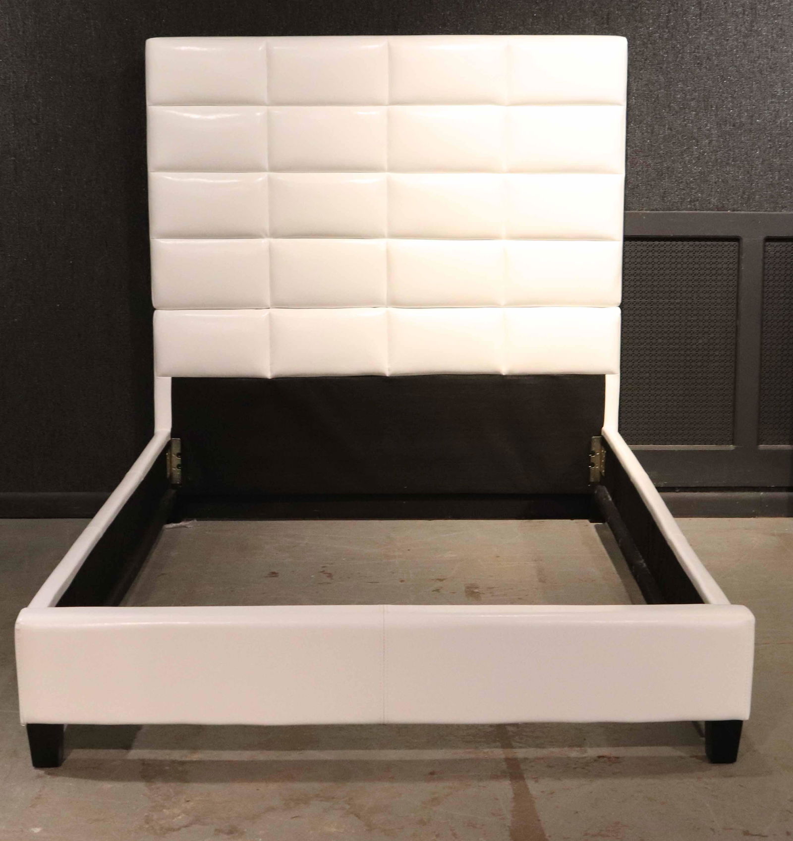 Inspire Q Modern White-Leather Tufted Bed (1 of 5)