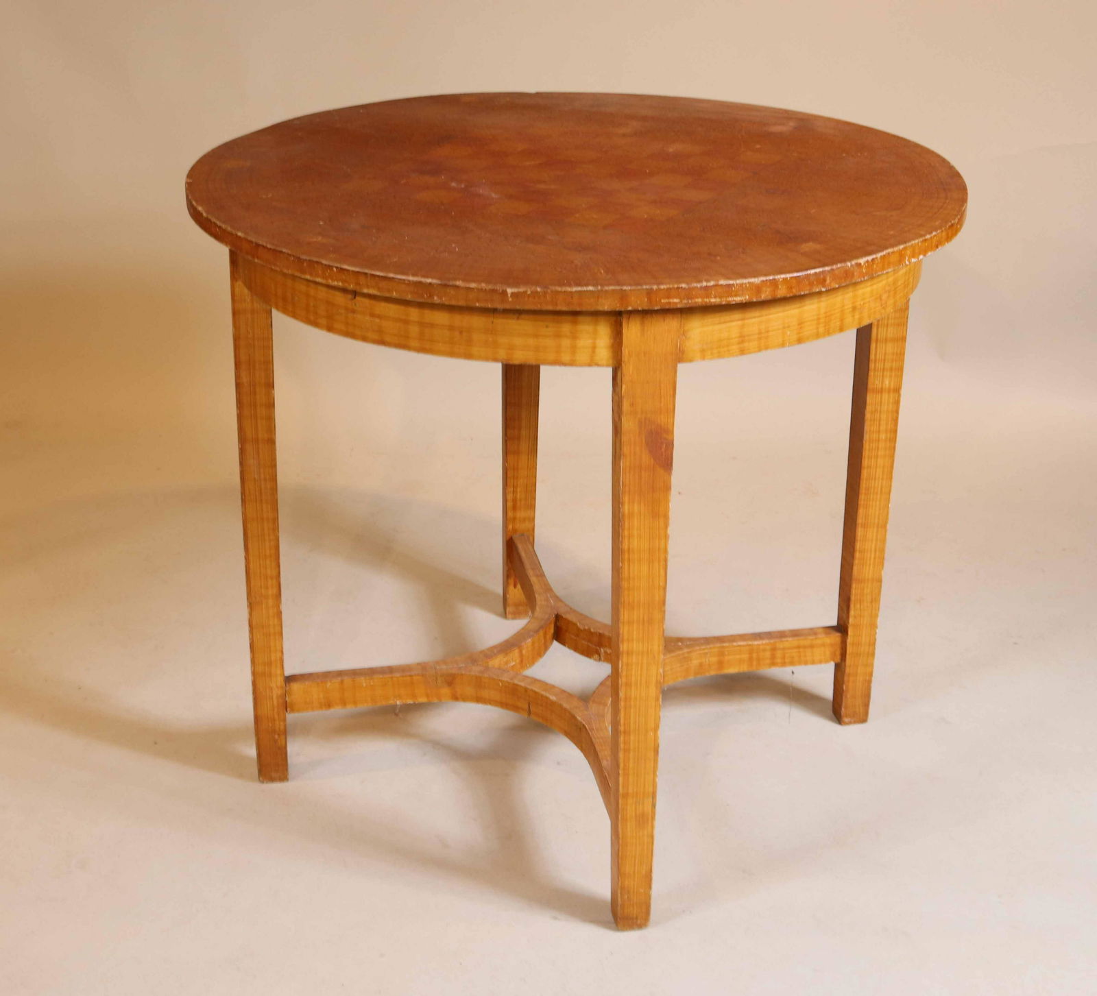 Grain-Painted Circular Games Table (1 of 8)