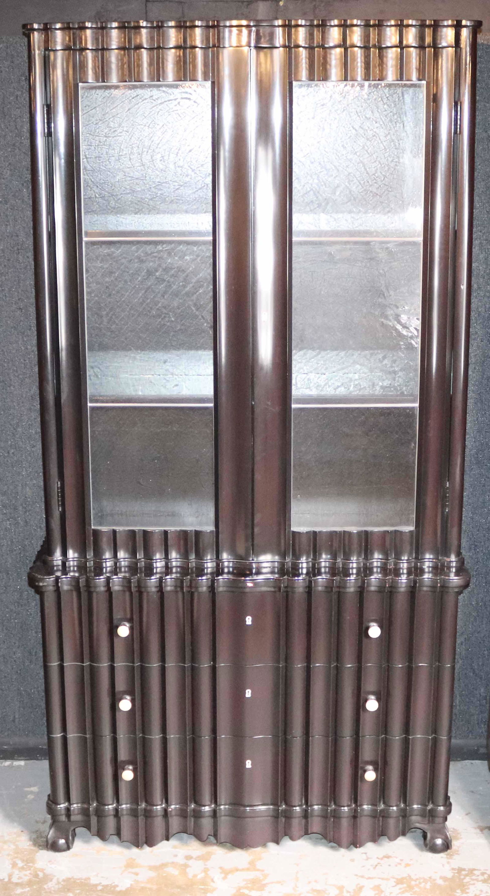 Contemporary Ebonized Bookcase Cabinet (1 of 17)