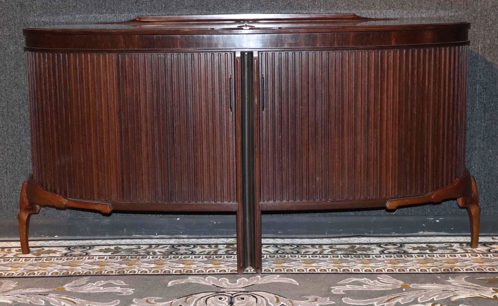 Contemporary Tambour Front Oval Sideboard (1 of 12)