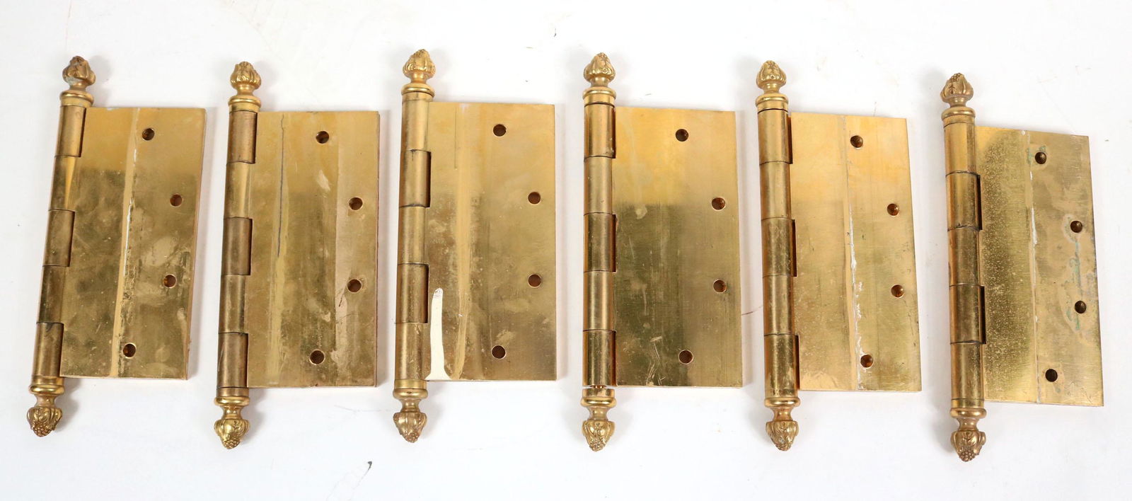 Six P.E. Guerin Gilt Brass Door Hinges (1 of 6)