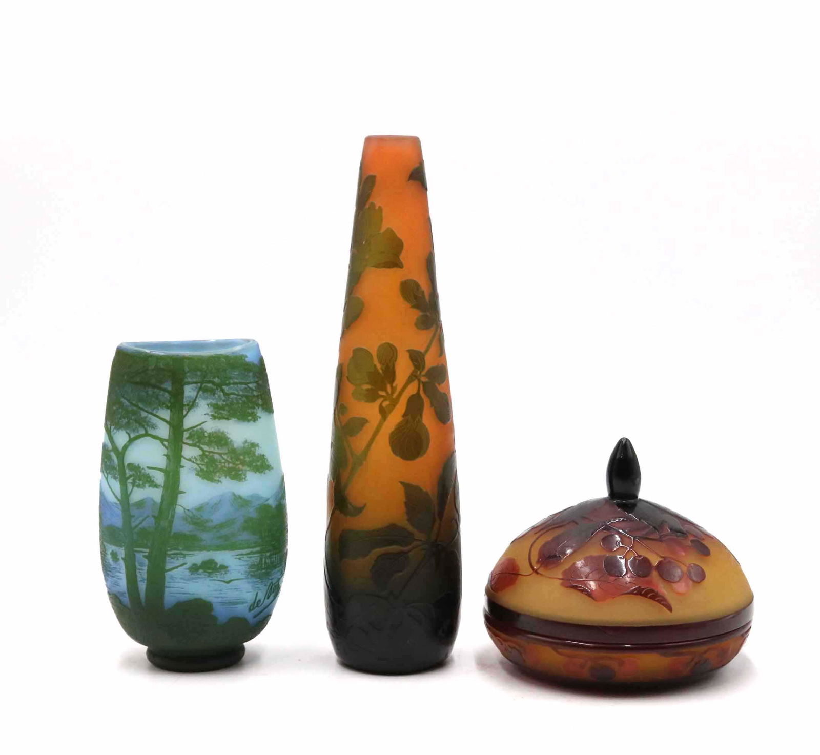 Two D'Argental Cameo Glass Table Articles (1 of 8)