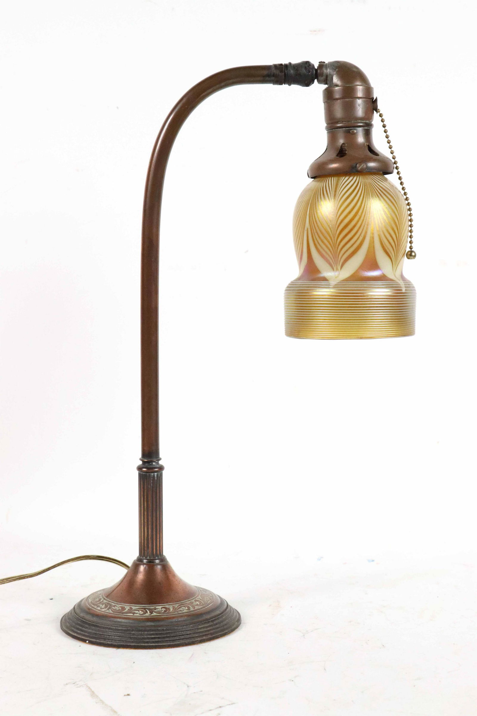 Art Deco Lustre Art Copper Table Lamp (1 of 9)