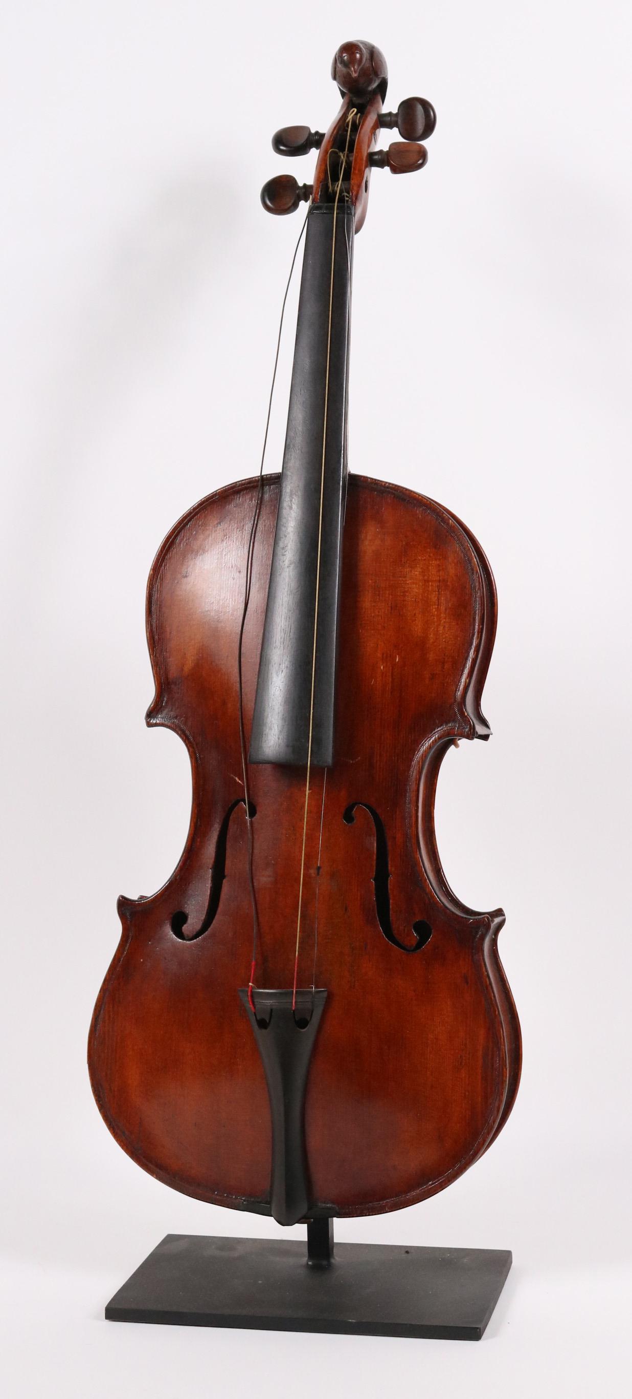 Canadian Violin, Carved Partridge Head (1 of 5)