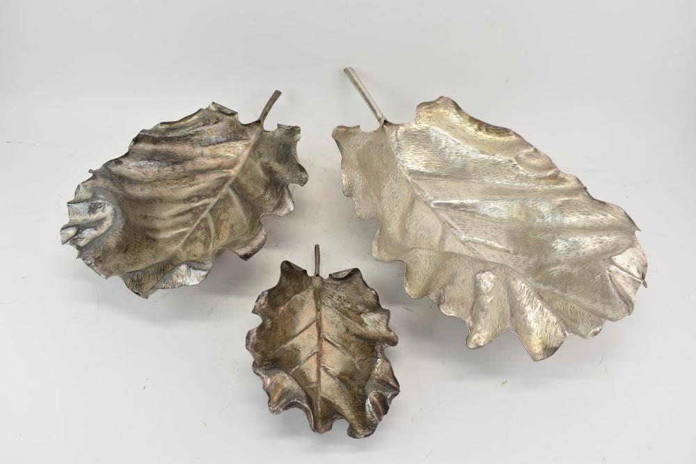 Robert Kuo Repousse Graduated Copper Leaves (1 of 8)