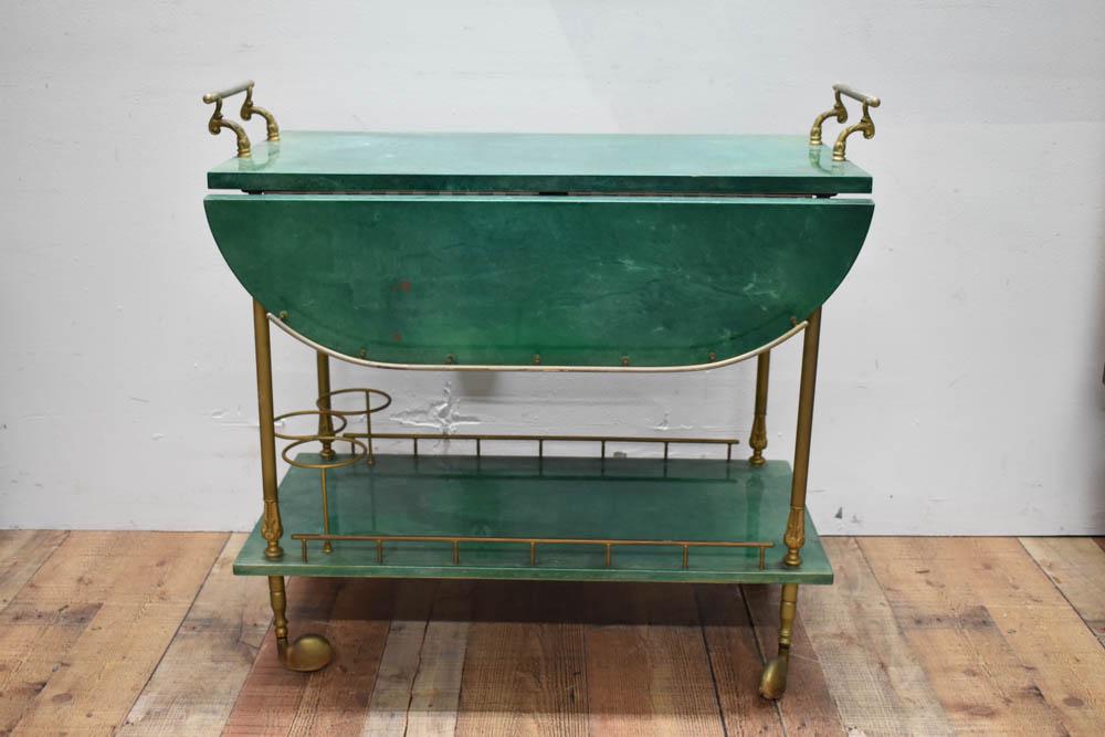 Aldo Tura Goat Skin Drinks Cart (1 of 7)
