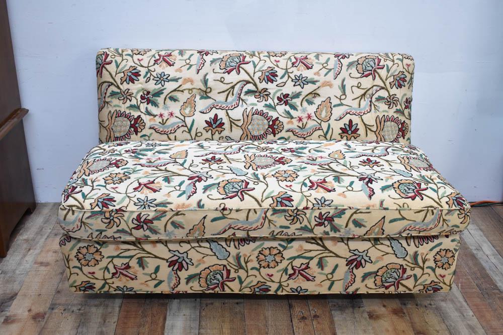 Modern Design Crewel Work Upholstered Sofa (1 of 10)
