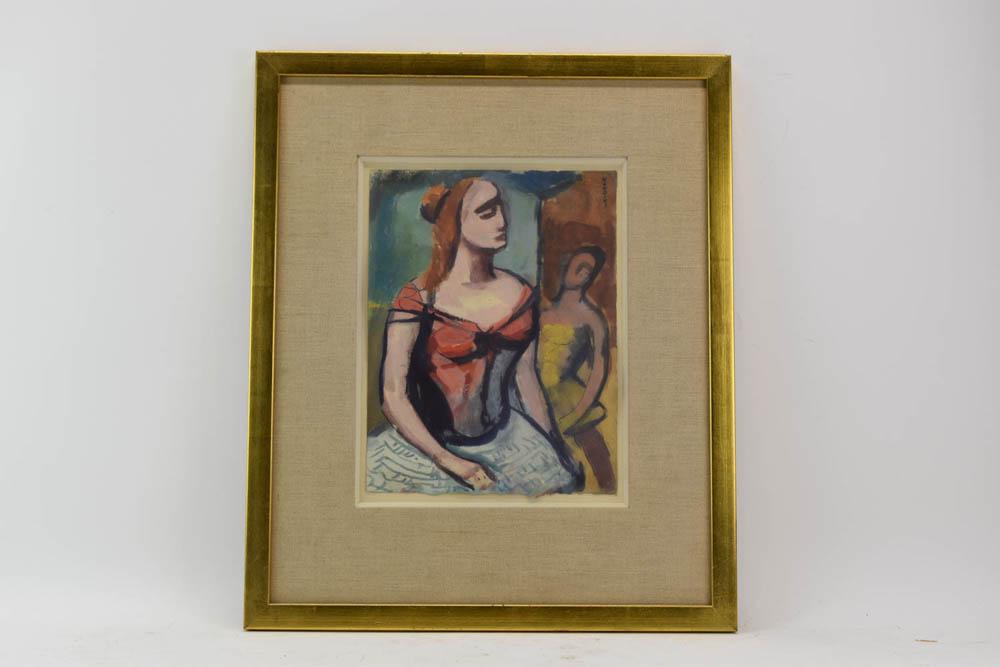 Gerrit Hondius Water Color of Dancers (1 of 5)