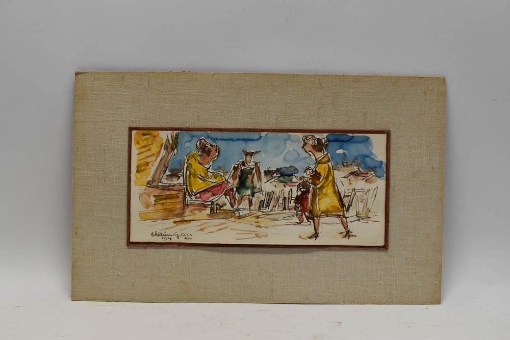 Chaim Gross Original Watercolor (1 of 6)