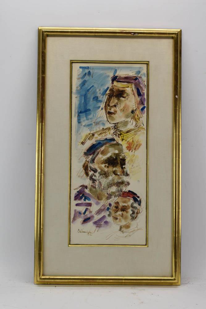 Chaim Gross Original Watercolor (1 of 5)