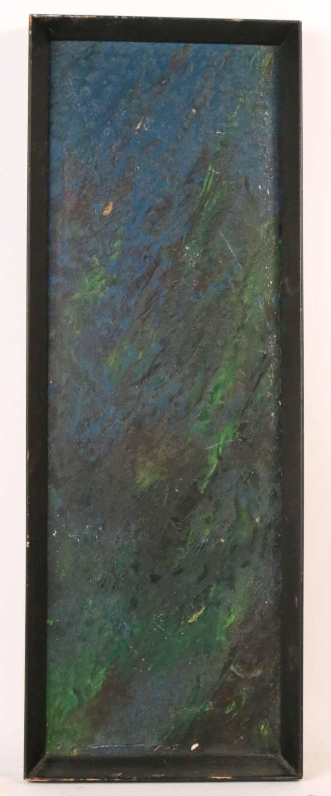 Oil on Board, Abstract in Blue and Green (1 of 6)