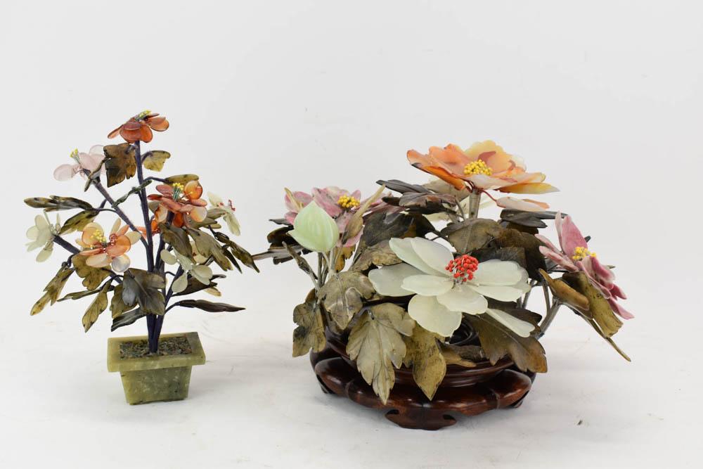 Large Asian Jade Tree on Teakwood Base (1 of 13)