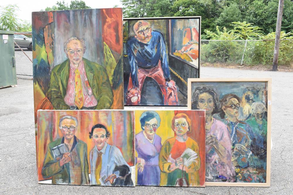 Five Iris Kaplan Oils on Canvas (1 of 9)