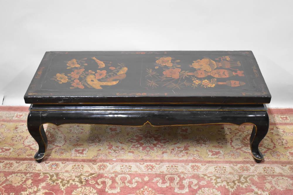 Black Lacquered Chinese Low Table (1 of 6)