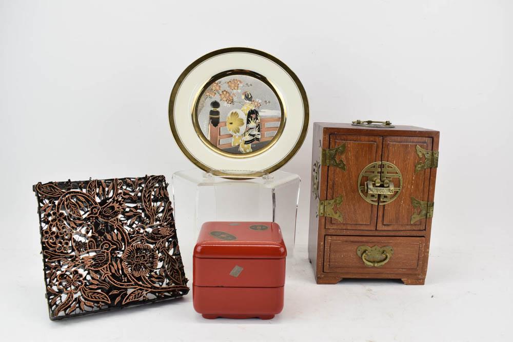 Vintage Asian Batik Fabric Copper Stamp (1 of 18)