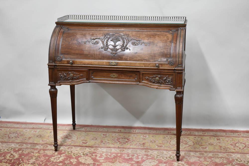 Cassard et Cie Louis XVI Style Roll Top Desk (1 of 9)