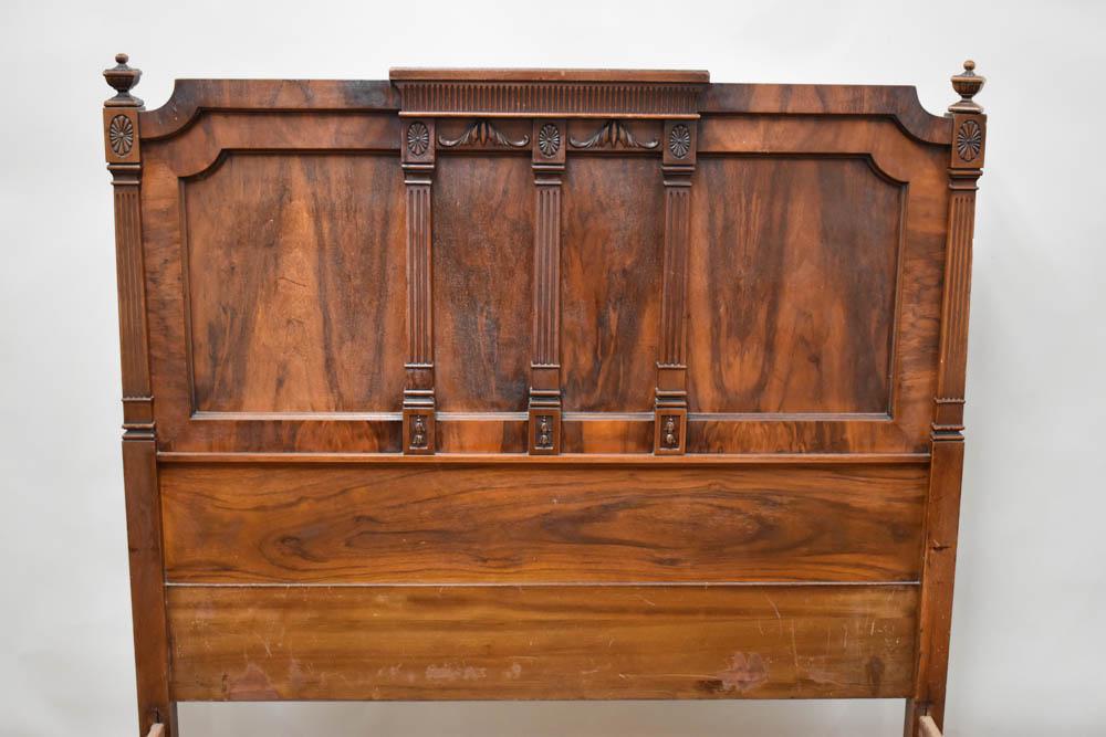 Neoclassical Style Mahogany Full Size Bed (1 of 8)