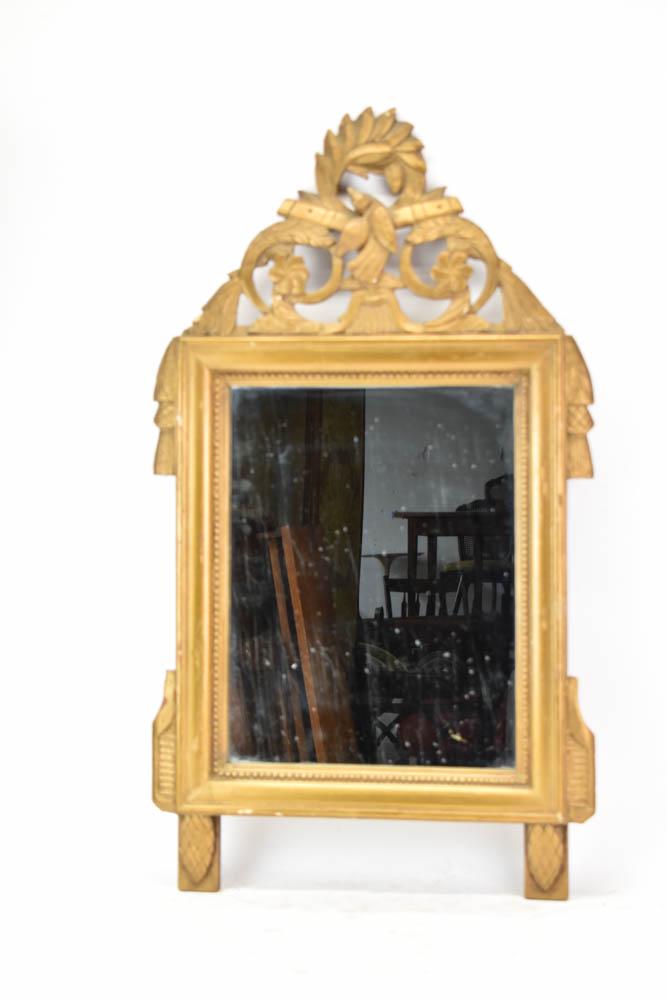 Antique Gilt Carved Wall Hanging Mirror (1 of 7)