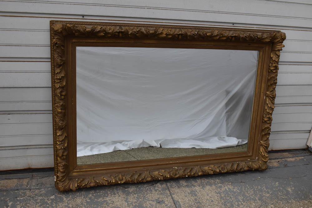 Large Gilt Painted Wall Mirror (1 of 7)