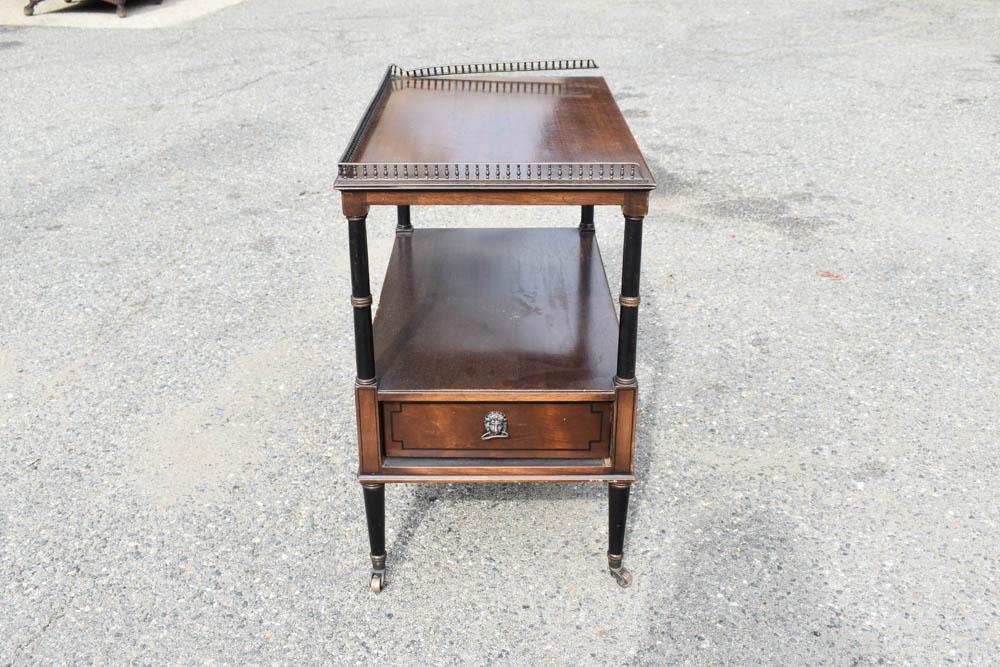 Regency Style Mahogany Two Drawer Side Table (1 of 10)