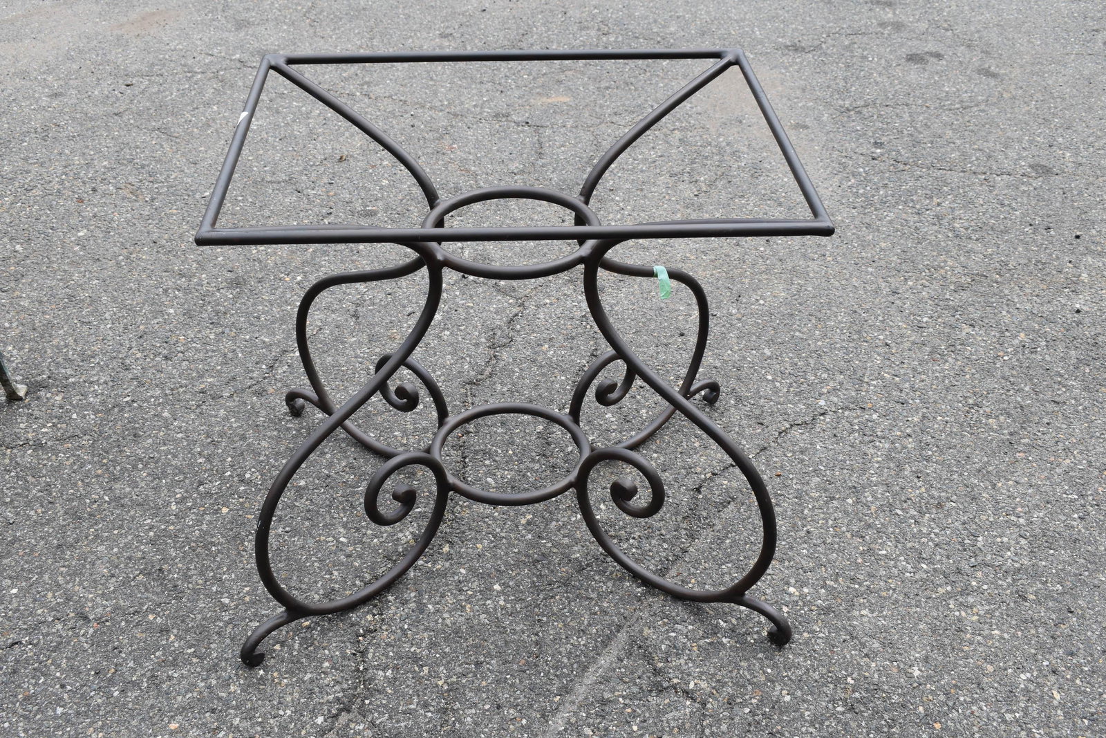 Bronze Colored Metal Table Base: Bronze Colored Metal Table Base. Used condition. 29" x 23" x 27" tall. Used condition.