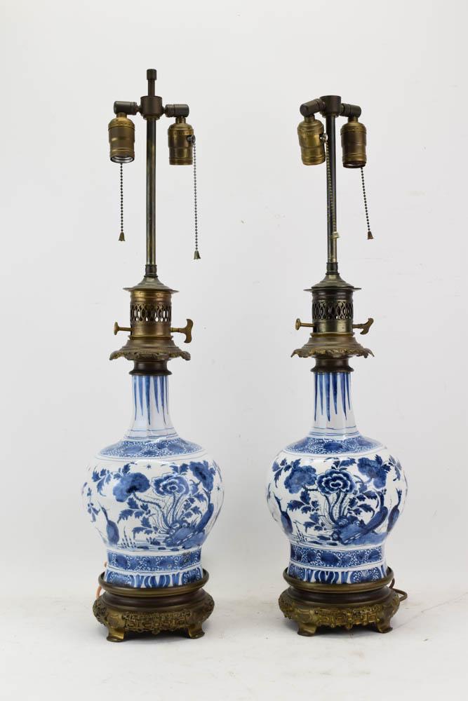 Pair of Delft Blue and White Baluster Vases (1 of 12)
