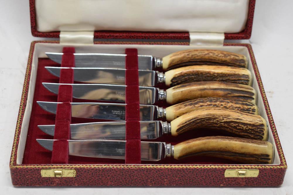 Boxed Set of of 6 Stag-Handled Steak Knives (1 of 6)
