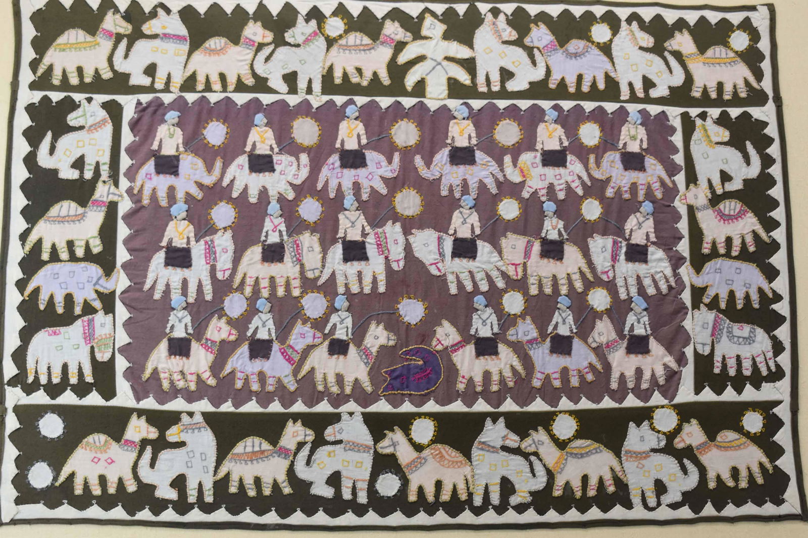 Persian Embroidered Patchwork Quilt (1 of 9)