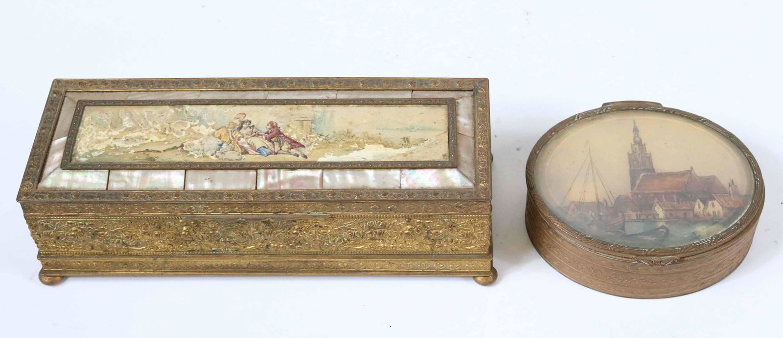 Two Gilt-Metal Jewelry Boxes (1 of 10)