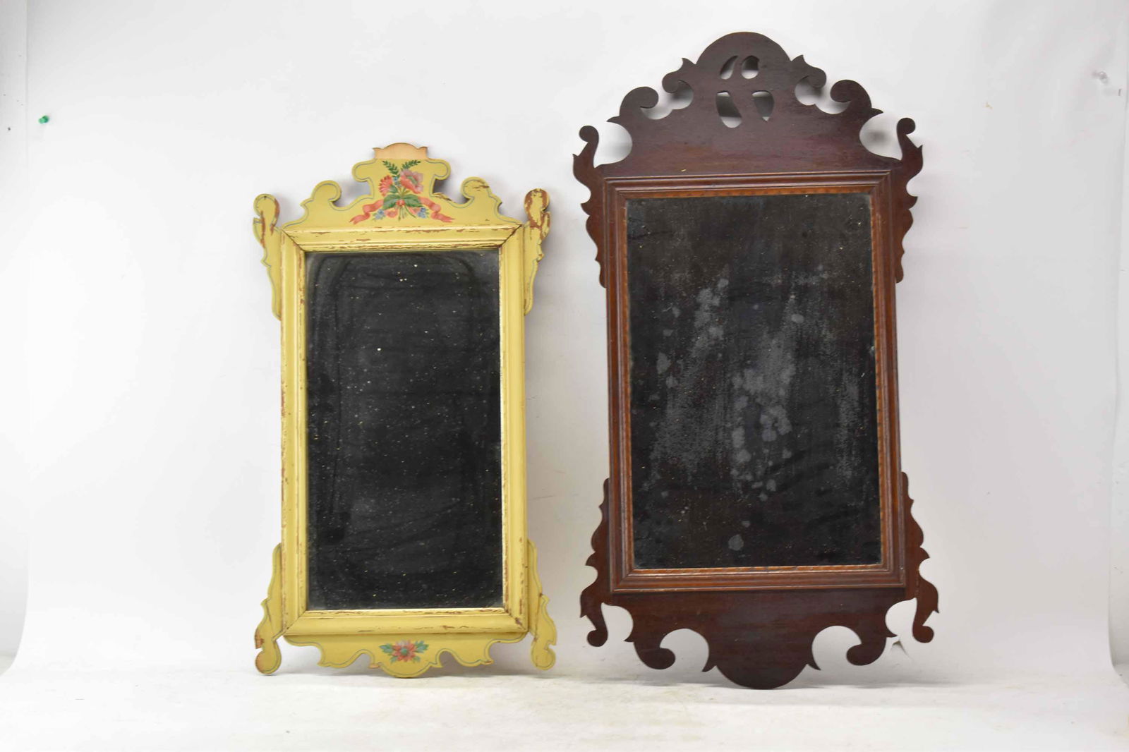 Antique Queen Anne Mahogany Mirror (1 of 8)