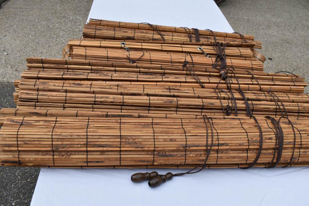 Five Bamboo Rolling Window Blinds (1 of 8)