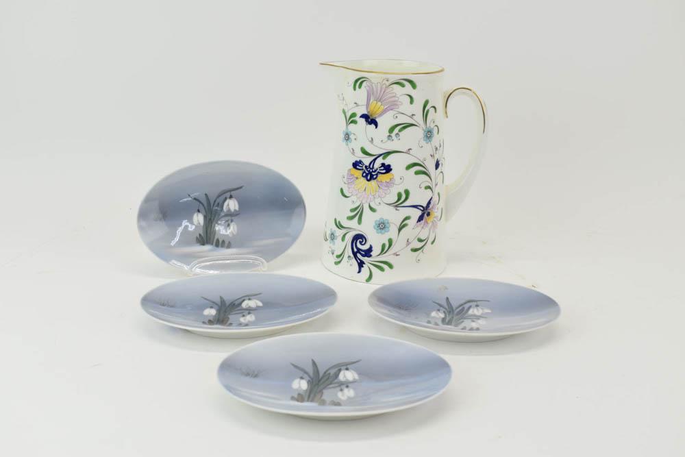 Four Royal Copenhagen Snow Drop Blossom Plates (1 of 8)