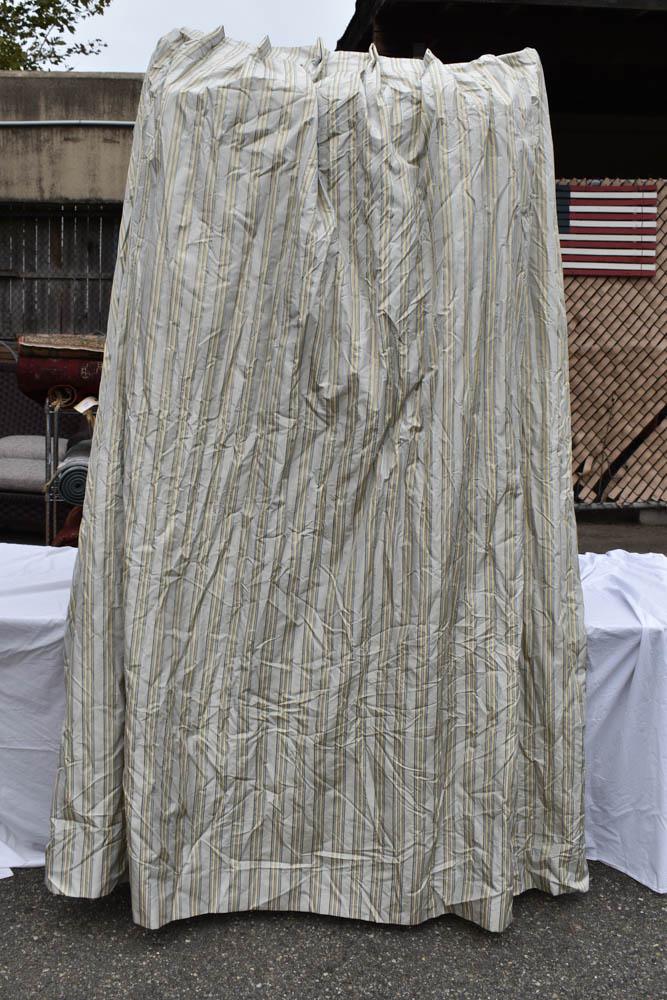 Set of 6 Striped Silk Taffeta Curtains (1 of 8)