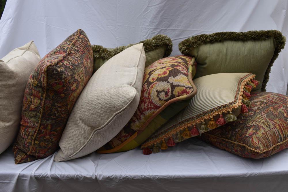 Group of Seven Assorted Throw Pillows (1 of 15)