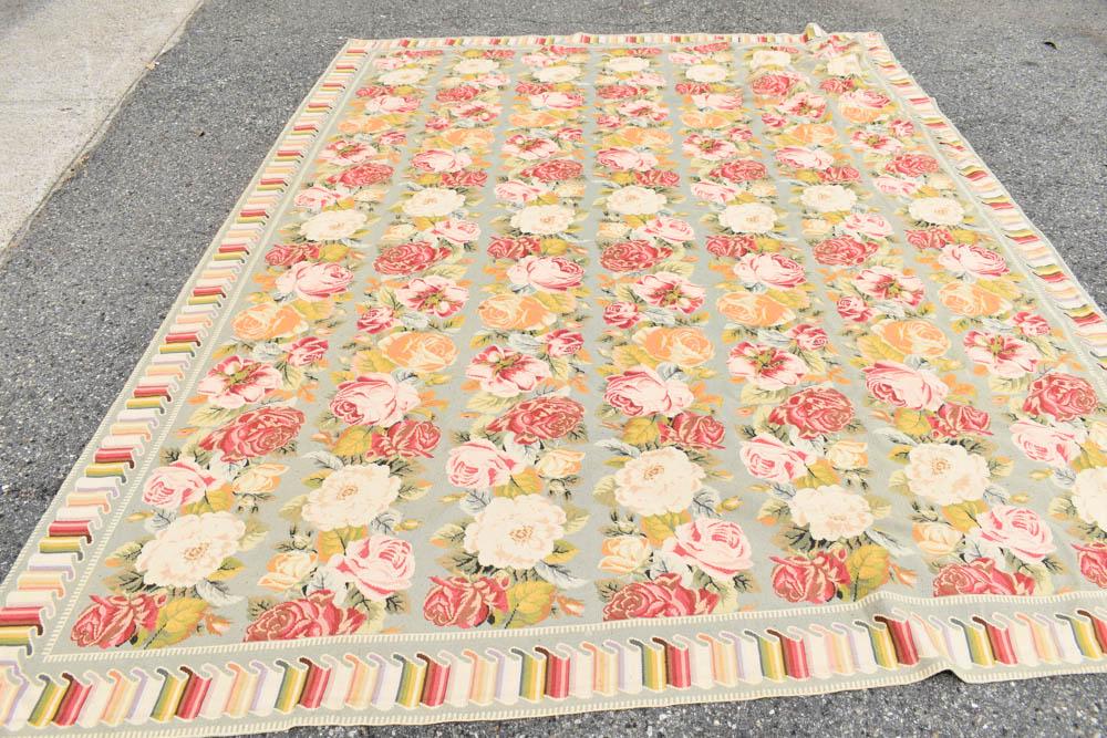 Aubusson Style Cabbage Rose Carpet (1 of 5)