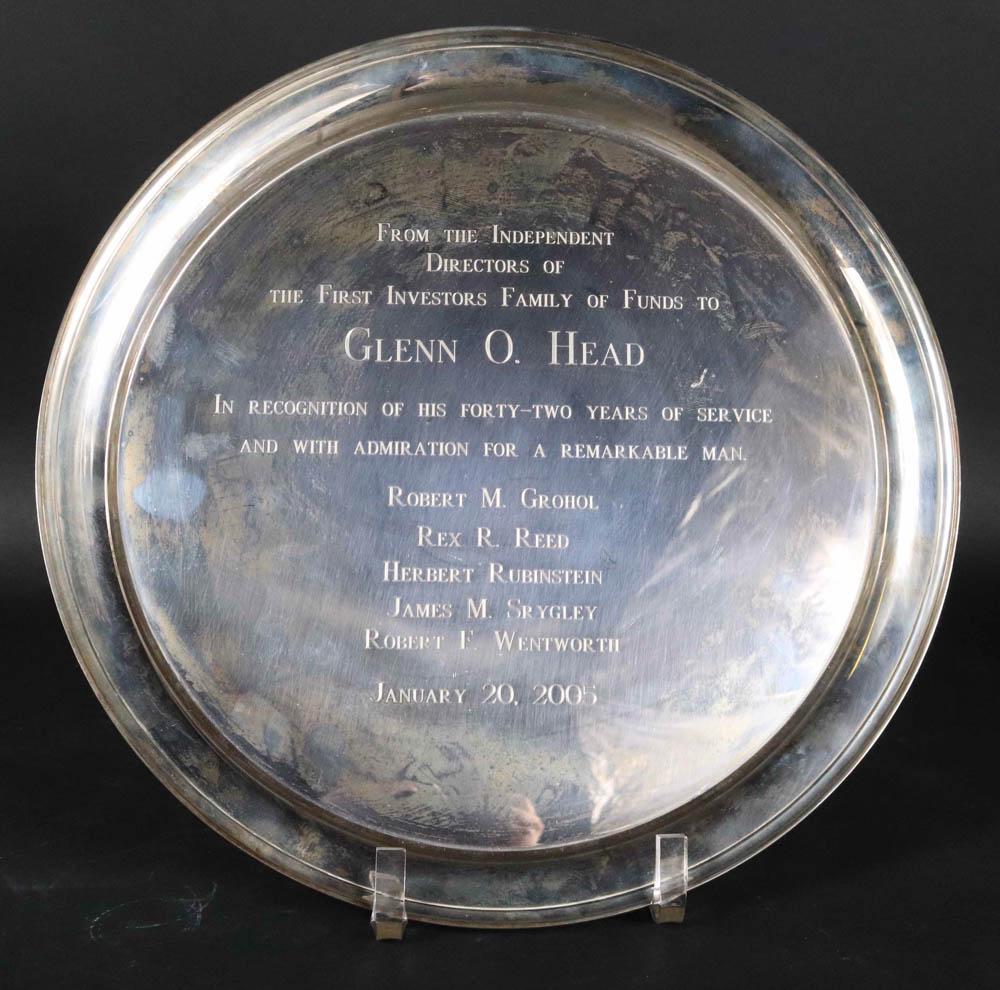 Sterling Silver Presentation Circular Tray (1 of 5)