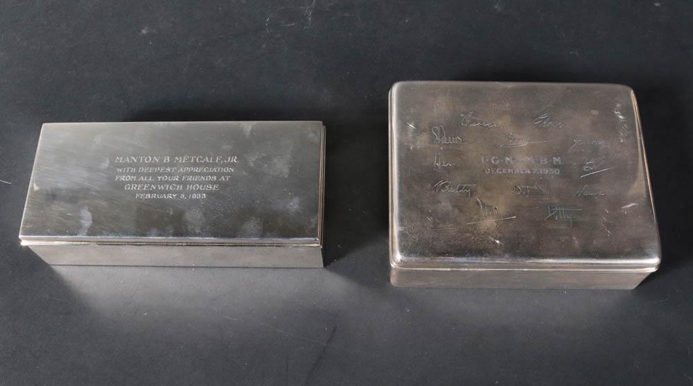 Two Tiffany Sterling Silver Humidor Boxes (1 of 10)